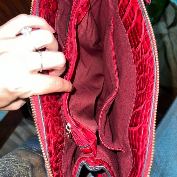 Red Authentic Brahmin Bag Tote Purse - Picture 6 of 8